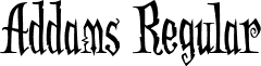 Addams Regular font - Addams.ttf