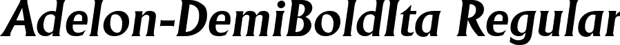 Adelon-DemiBoldIta Regular font - Adelon-DemiBoldIta.ttf