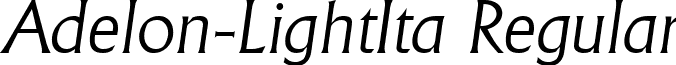 Adelon-LightIta Regular font - Adelon-LightIta.ttf