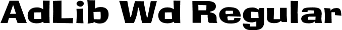 AdLib Wd Regular font - AdLibWd.ttf