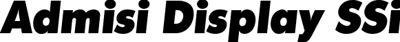 Admisi Display SSi font - AdmisiDisplaySSiItalic.ttf