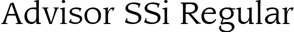 Advisor SSi Regular font - AdvisorSSi.ttf