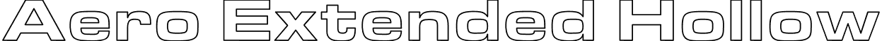 Aero Extended Hollow font - AeroExtendedHollow.ttf