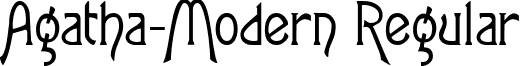 Agatha-Modern Regular font - Agatha-Modern.ttf