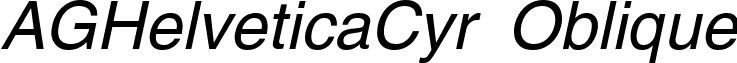 AGHelveticaCyr Oblique font - AGHELV_I.ttf