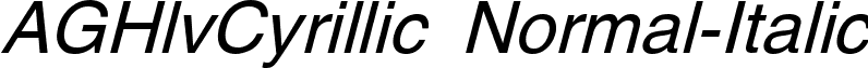 AGHlvCyrillic Normal-Italic font - AGHLV-NI.ttf