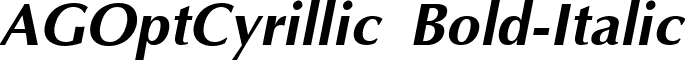 AGOptCyrillic Bold-Italic font - AGOptCyrillic Bold-Italic.ttf