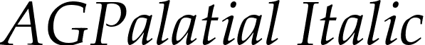 AGPalatial Italic font - AGPALI.ttf