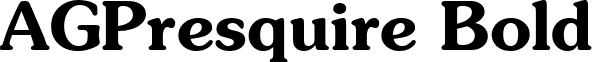 AGPresquire Bold font - AGPresquire Bold.ttf