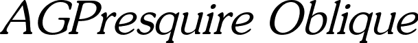 AGPresquire Oblique font - AGPO____.ttf