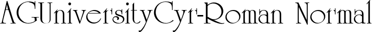 AGUniversityCyr-Roman Normal font - AGUNI19.ttf