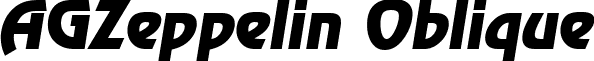 AGZeppelin Oblique font - AGZO____.ttf