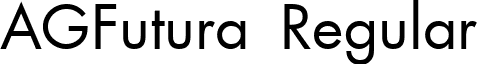 AGFutura Regular font - AGFUTC.ttf