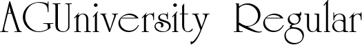 AGUniversity Regular font - AGUCR.ttf