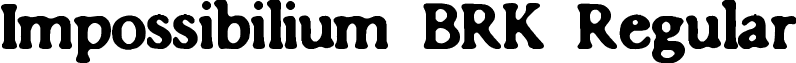 Impossibilium BRK Regular font - imposs_accents.ttf