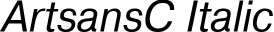 ArtsansC Italic font - AXCARTI.ttf