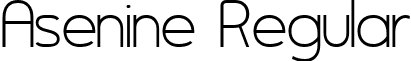 Asenine Regular font - Asenine.ttf