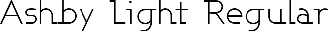 Ashby Light Regular font - ASHBL.ttf