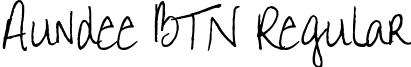 Aundee BTN Regular font - AundeeBTN.ttf