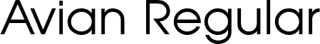 Avian Regular font - avianregular.ttf