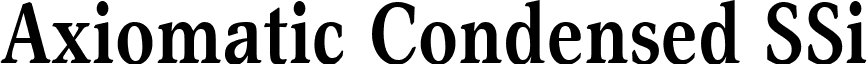 Axiomatic Condensed SSi font - AxiomaticCondensedSSiBoldCondensed.ttf