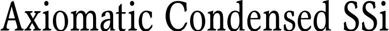 Axiomatic Condensed SSi font - AxiomaticCondensedSSiCondensed.ttf