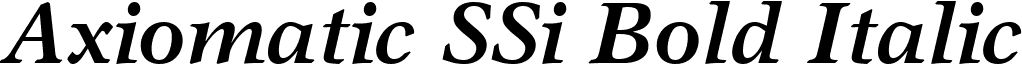Axiomatic SSi Bold Italic font - AxiomaticSSiBoldItalic.ttf