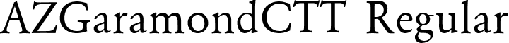 AZGaramondCTT Regular font - AZGR45_C.TTF