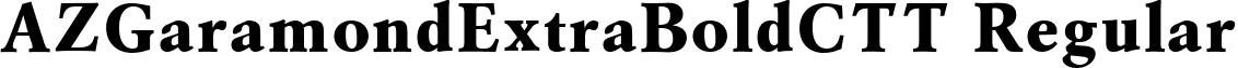 AZGaramondExtraBoldCTT Regular font - AZGEB85C.ttf