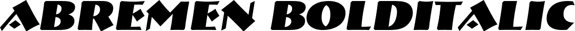 aBremen BoldItalic font - BREMEN_2.ttf