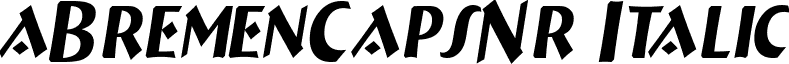 aBremenCapsNr Italic font - a_BremenCapsNr Italic.ttf