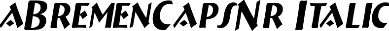 aBremenCapsNr Italic font - BREME_19.ttf