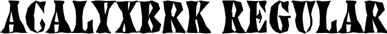 aCalyxBrk Regular font - a.ttf