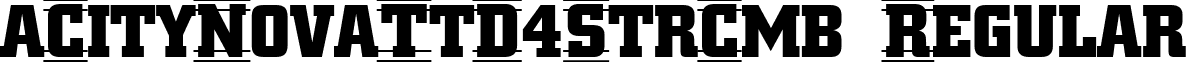 aCityNovaTtD4StrCmb Regular font - CITYNO_3.ttf