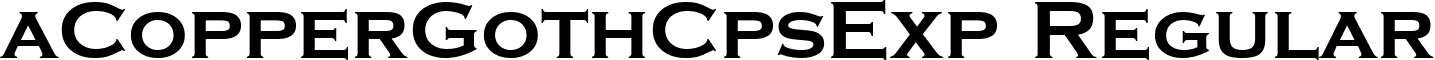 aCopperGothCpsExp Regular font - COPPER_7.ttf