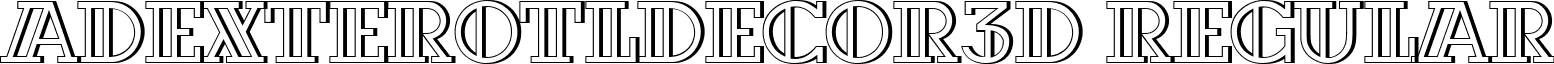 aDexterOtlDecor3D Regular font - DEXTER_6.ttf