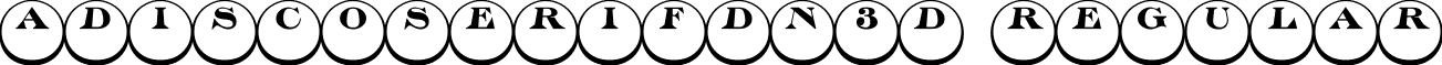 aDiscoSerifDn3D Regular font - DISCOS_5.ttf