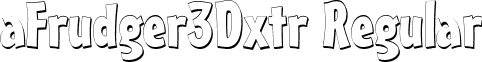 aFrudger3Dxtr Regular font - a.ttf