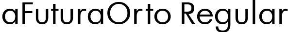 aFuturaOrto Regular font - FUT_O.ttf