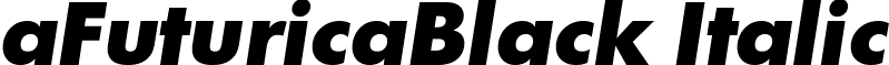 aFuturicaBlack Italic font - FUTU_BI.ttf