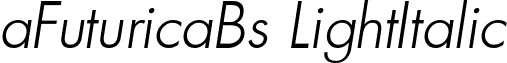 aFuturicaBs LightItalic font - FUTURI_8.ttf