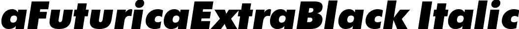 aFuturicaExtraBlack Italic font - FUTUR_10.ttf