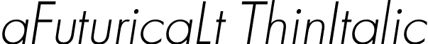 aFuturicaLt ThinItalic font - FUTUR_17.ttf