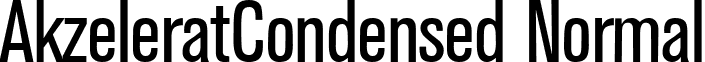 AkzeleratCondensed Normal font - akzc.ttf