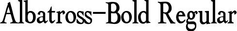 Albatross-Bold Regular font - albatrob.ttf