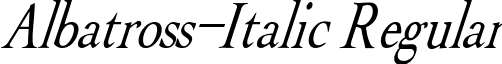 Albatross-Italic Regular font - albatroi.ttf