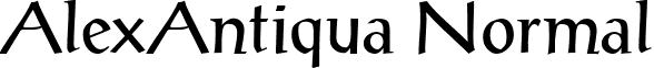 AlexAntiqua Normal font - AlexAntiqua.ttf