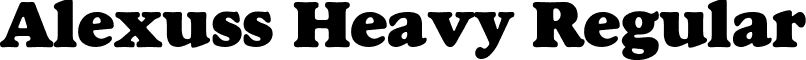 Alexuss Heavy Regular font - alexhev.ttf