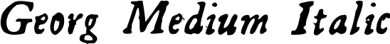 Georg Medium Italic font - GeorgItalic.ttf