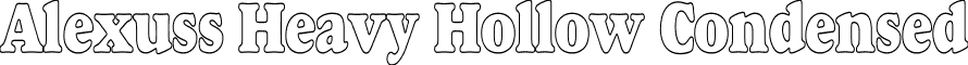 Alexuss Heavy Hollow Condensed font - alexhhc.ttf